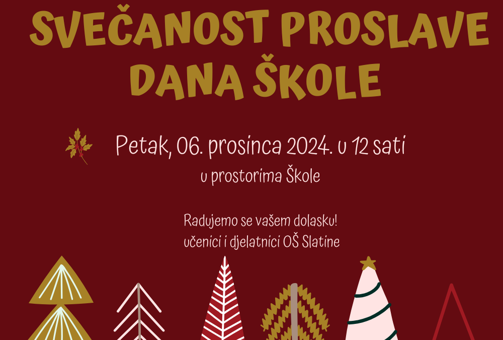 🎉 Poziv na proslavu Dana naše škole! 🎉